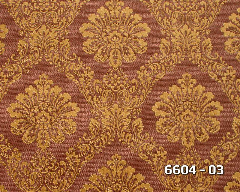 Decowall Wine Red And Gold Damask Wallpaper 6604 03
