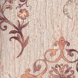 5320 Zambaiti Purple on Beige Textured Wallpaper