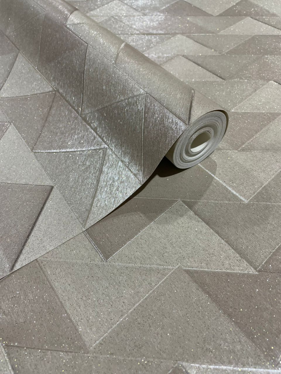 88601 Zambaiti Brown Geometric Wallpaper