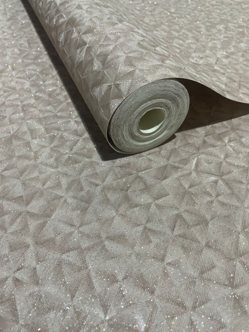 88606 Zambaiti Rose Gold Diamond Textured Wallpaper